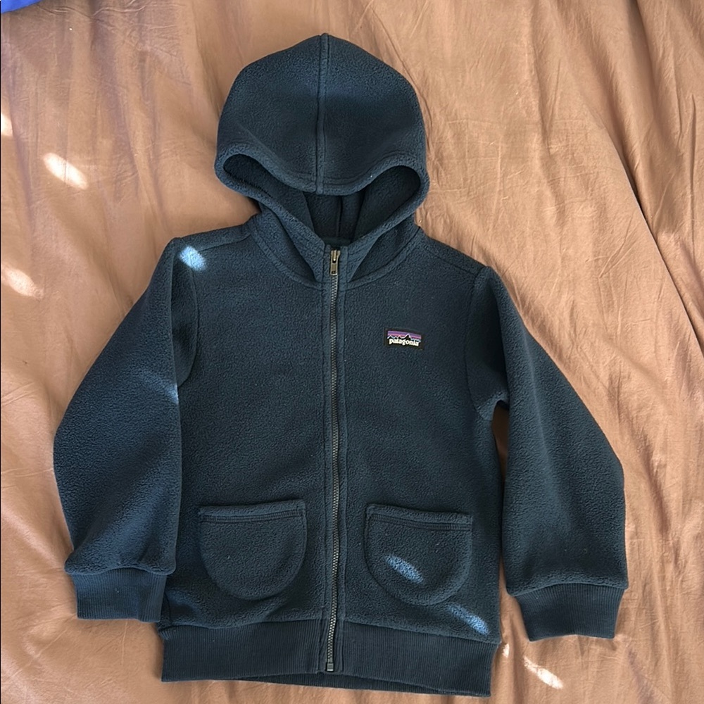 Kids Navy Blue Fleece Hoodie